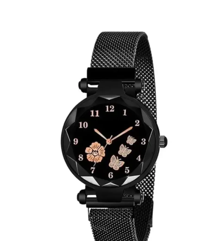 Magnetic Strap Chain Analog Watch for Women & Girls