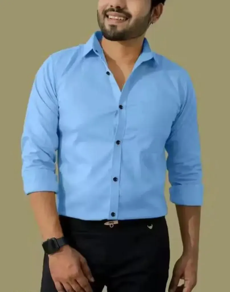 Men Cotton blend Casual Shirt