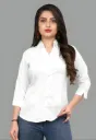 Women's Solid Full-Sleeve Casual Shirt