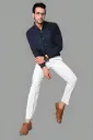 Men’s Formal Trousers – White&Grey