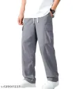 Men’s Casual Cargo Jogger Pants – Grey