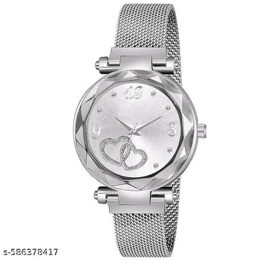 Women’s Heart Design Mesh Strap Watch