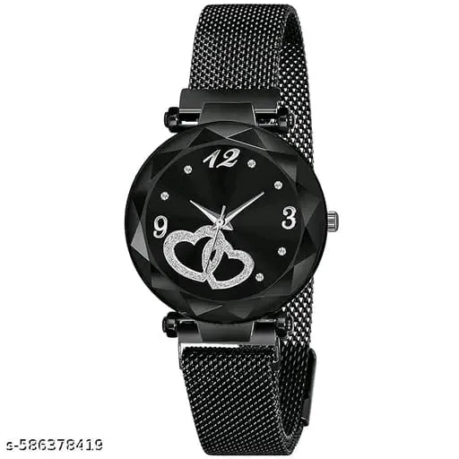 Women’s Heart Design Mesh Strap Watch