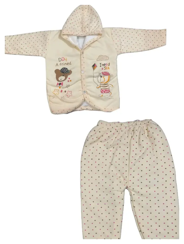 infant's hooded top and pants set.