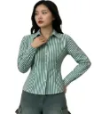 Tailored Hourglass Striped Shirt
