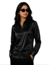 The Luxe Satin Button-Down Shirt