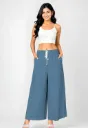 Pleated Wide-Leg Drawstring Palazzo