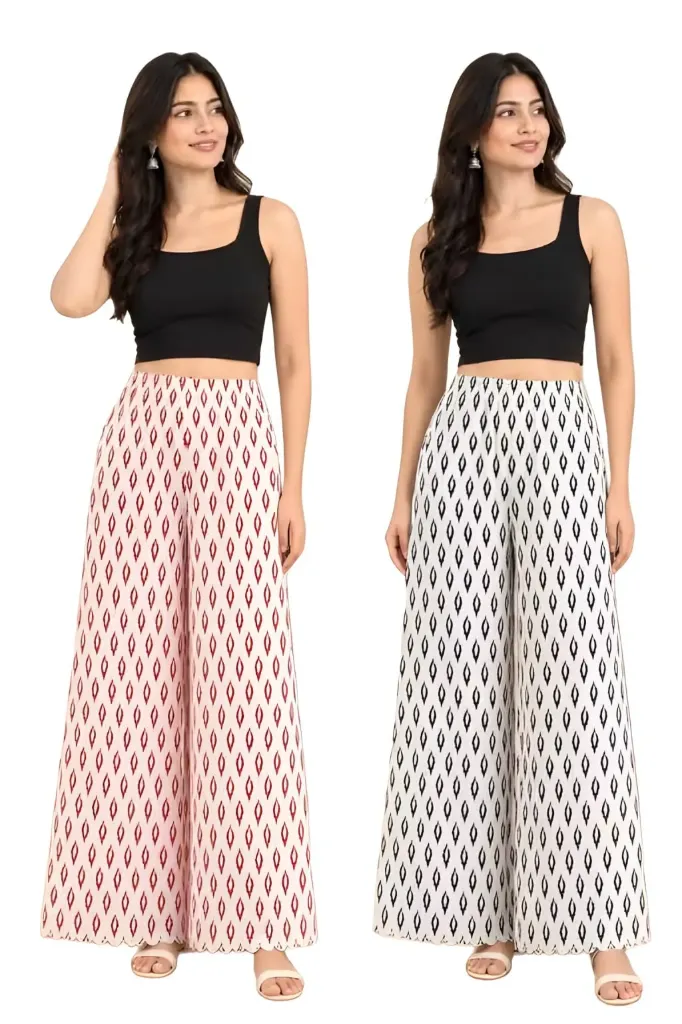 Geometric Diamond Print Palazzo