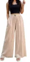 The Textured Sand Plissé Palazzo