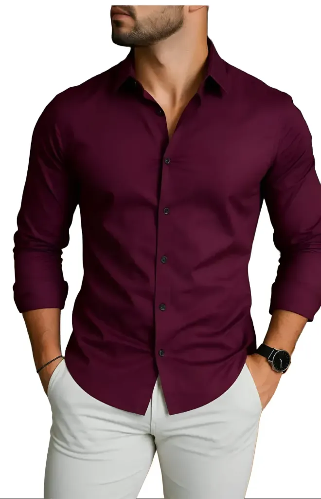 Tailored Burgundy Shirt
