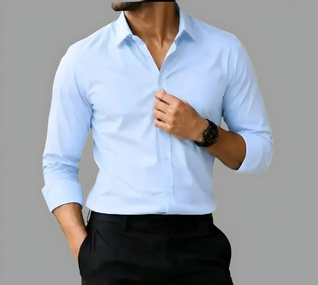 Tailored Light Blue Dress Shirt