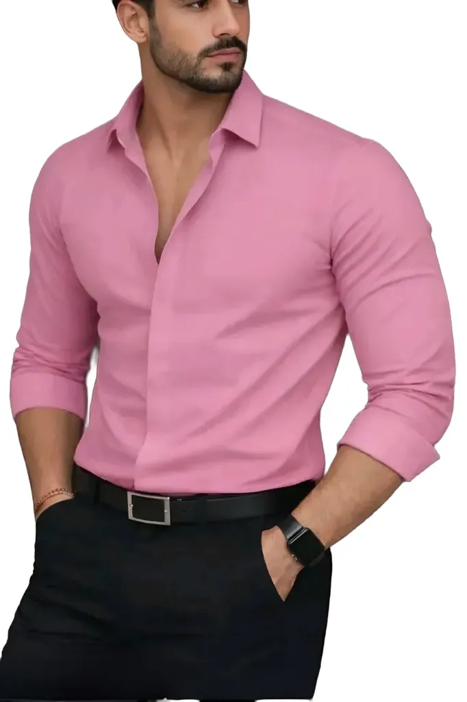 Tailored Rose Pink Dress Shirt