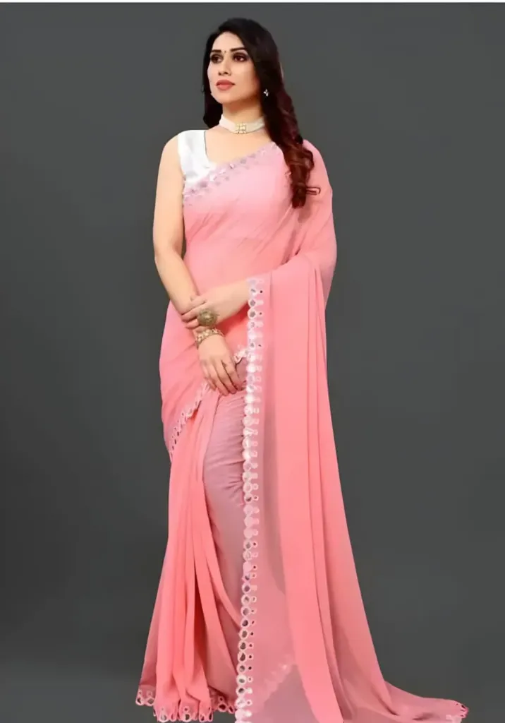 NEW FENCY GEORGETTE CUT WORK SAREE