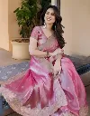Women's Traditional Embroidered Organza Saree