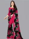 SHAGUN FAB Daily Wear Bollywood Style Floral Printed Saree For Women with Unstitch Blouse Piece