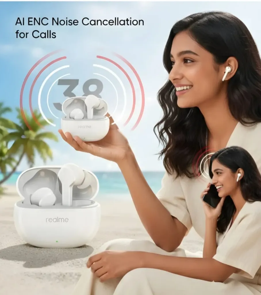 Realme Wireless Earbuds with AI ENC
