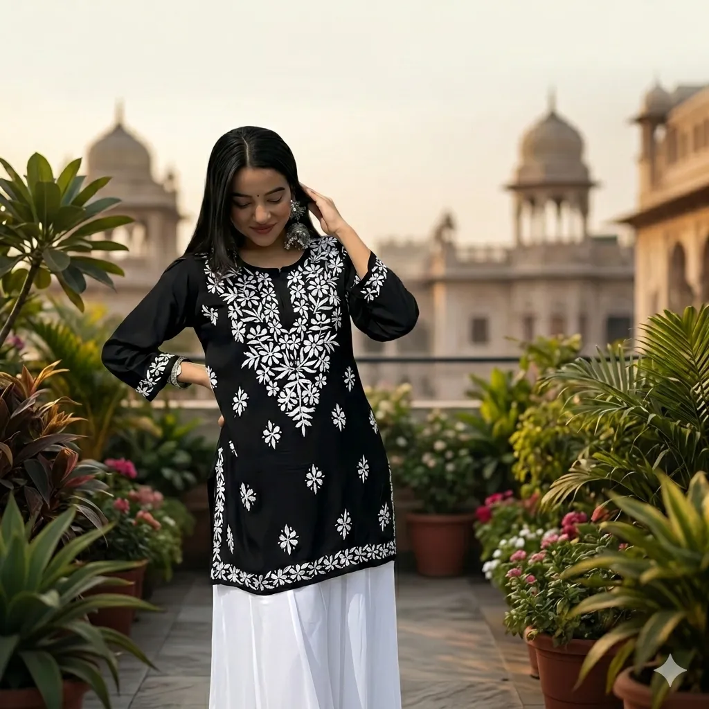 Trending Tunic Kurti Top Embroidery