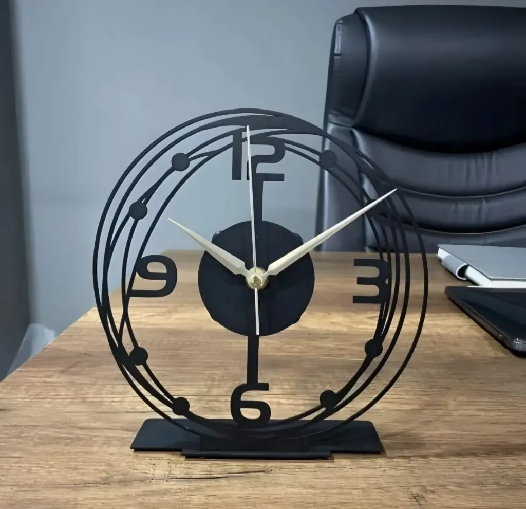 Modern Metal Table Clock